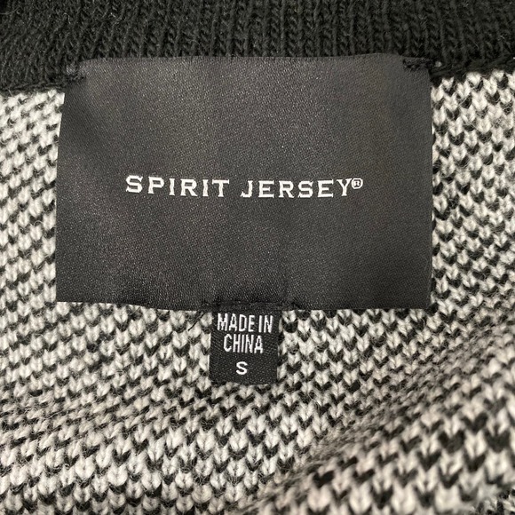 Spirit Jersey NWT Unisex Black Zip Up Cardigan Sweater Far Out Robot Oversized S - Picture 8 of 10